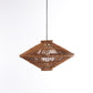 French 1960s hanging lamp made of bamboo