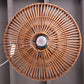 French 1960s hanging lamp made of bamboo