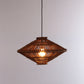 French 1960s hanging lamp made of bamboo