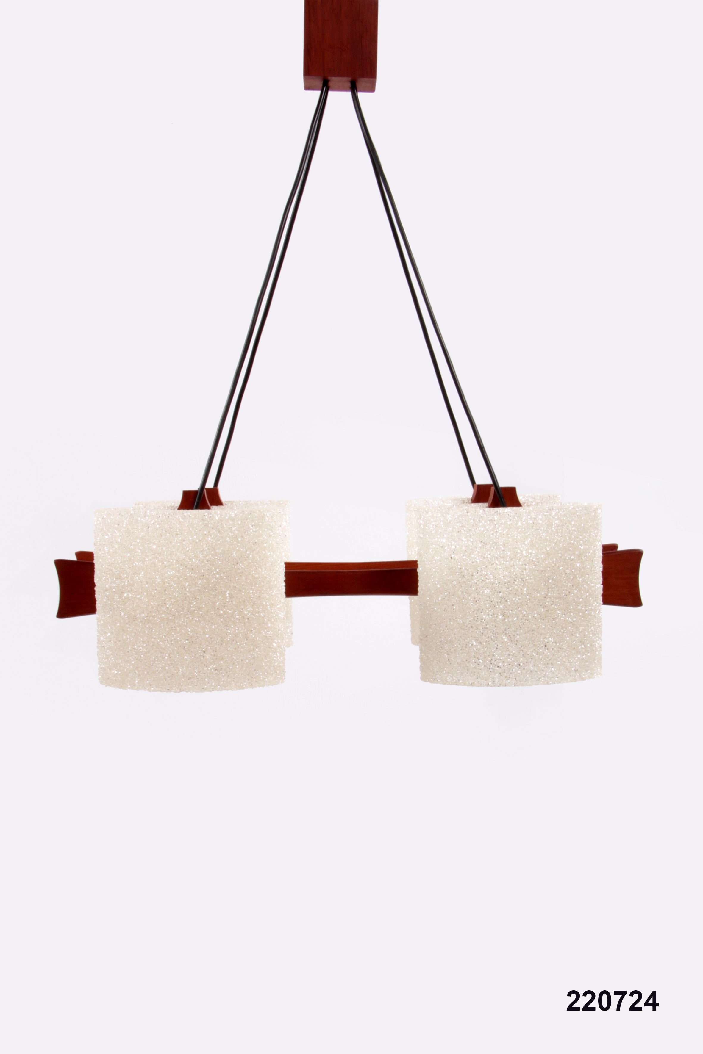 Beautiful French Hanging Lamp with Resin Caps, 1960