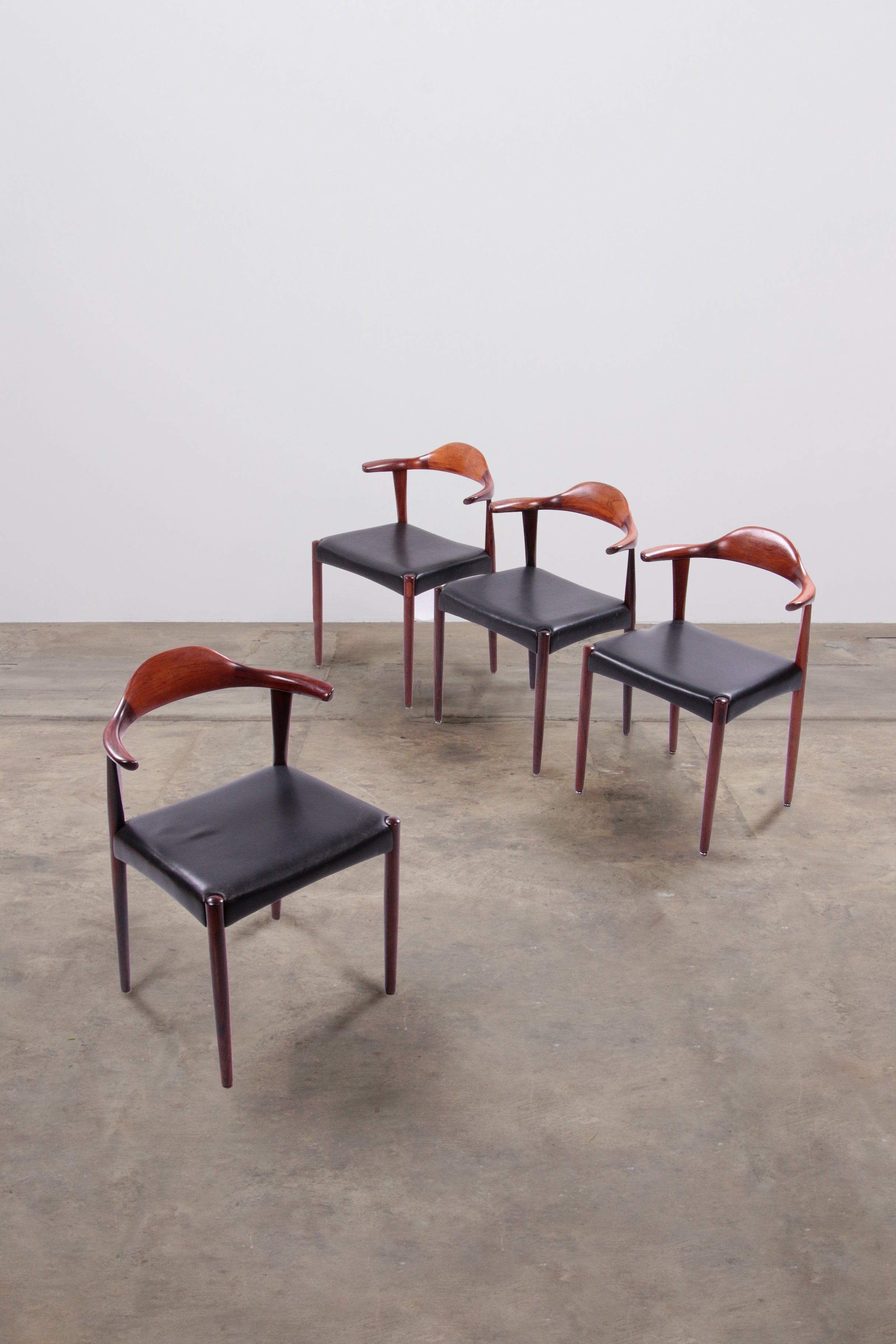 Jacob Hermann Pallisander eetkamerstoelen Randers Mobelfabriek,1965