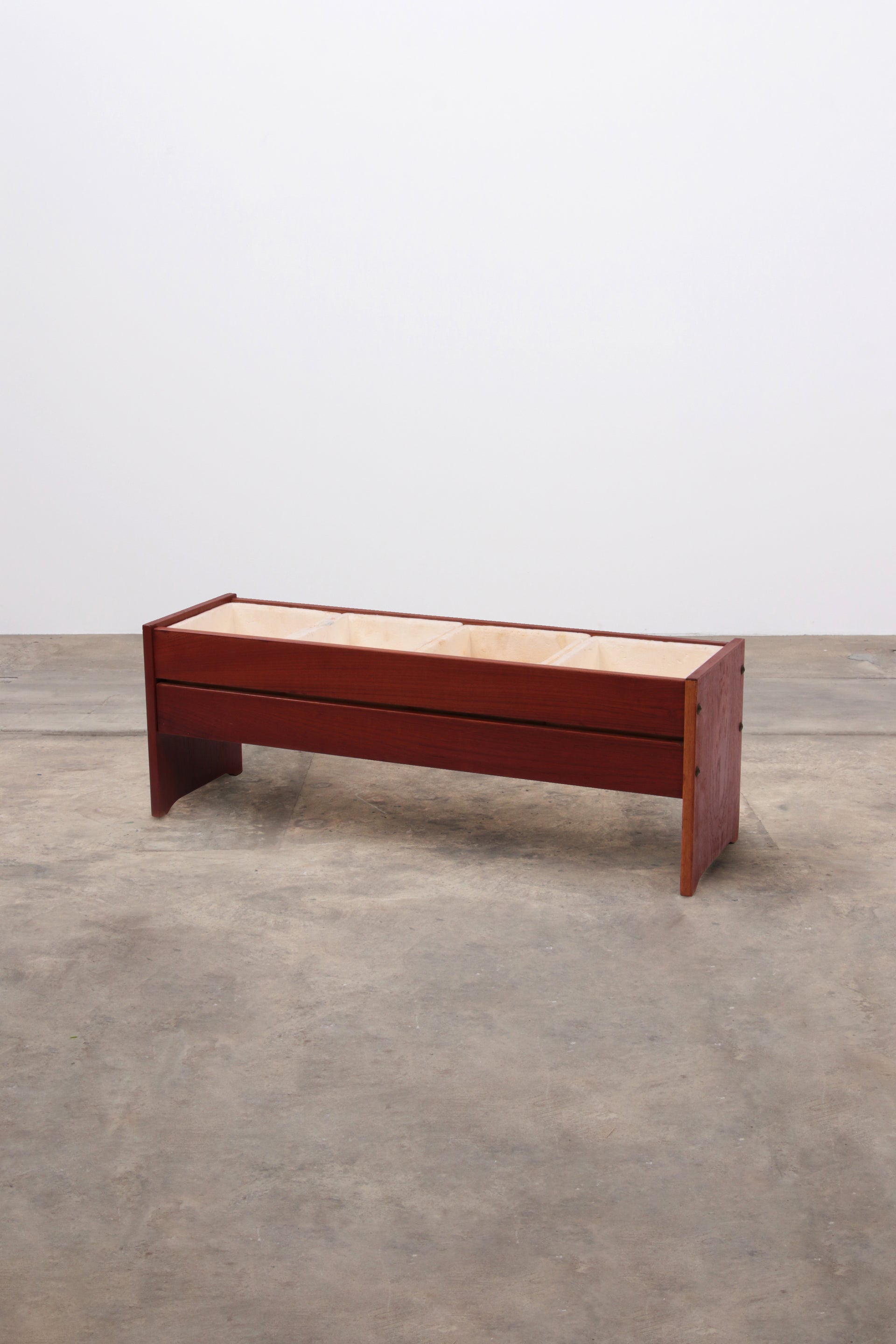 Bohemian stijl teakhouten design plantenbak,1960 Denemarken