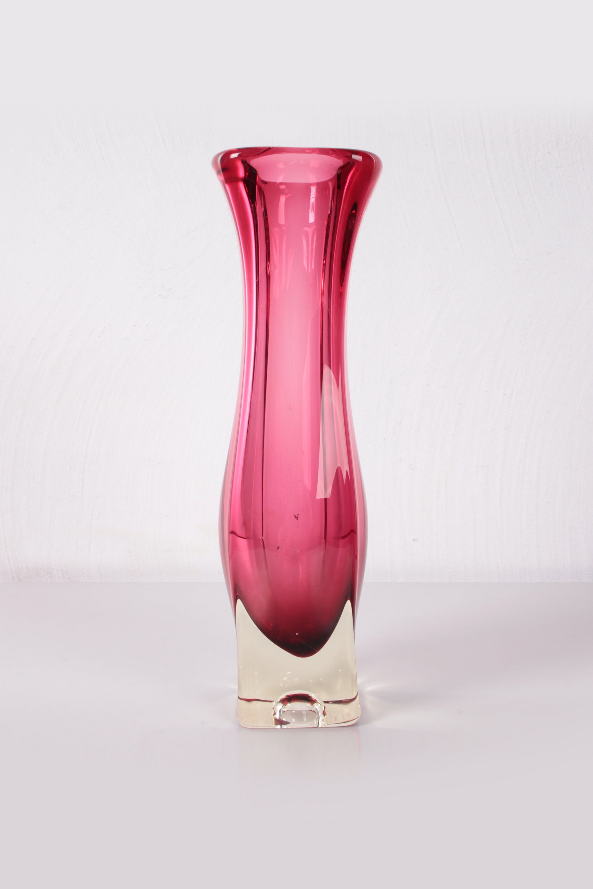 Vintage dikke vierkanten vaas gemaakt in de jaren60