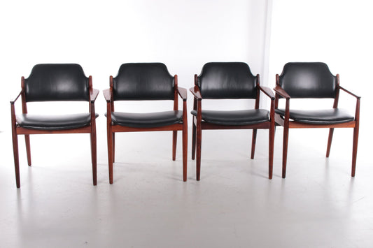 The Arne Vodder Model 62A Chairs by Sibast, Denmark, 1960s