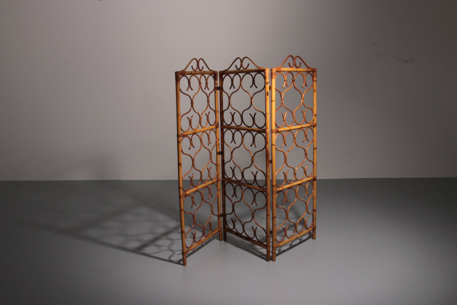 Vintage Italian Bamboo Room Divider (1960s)
