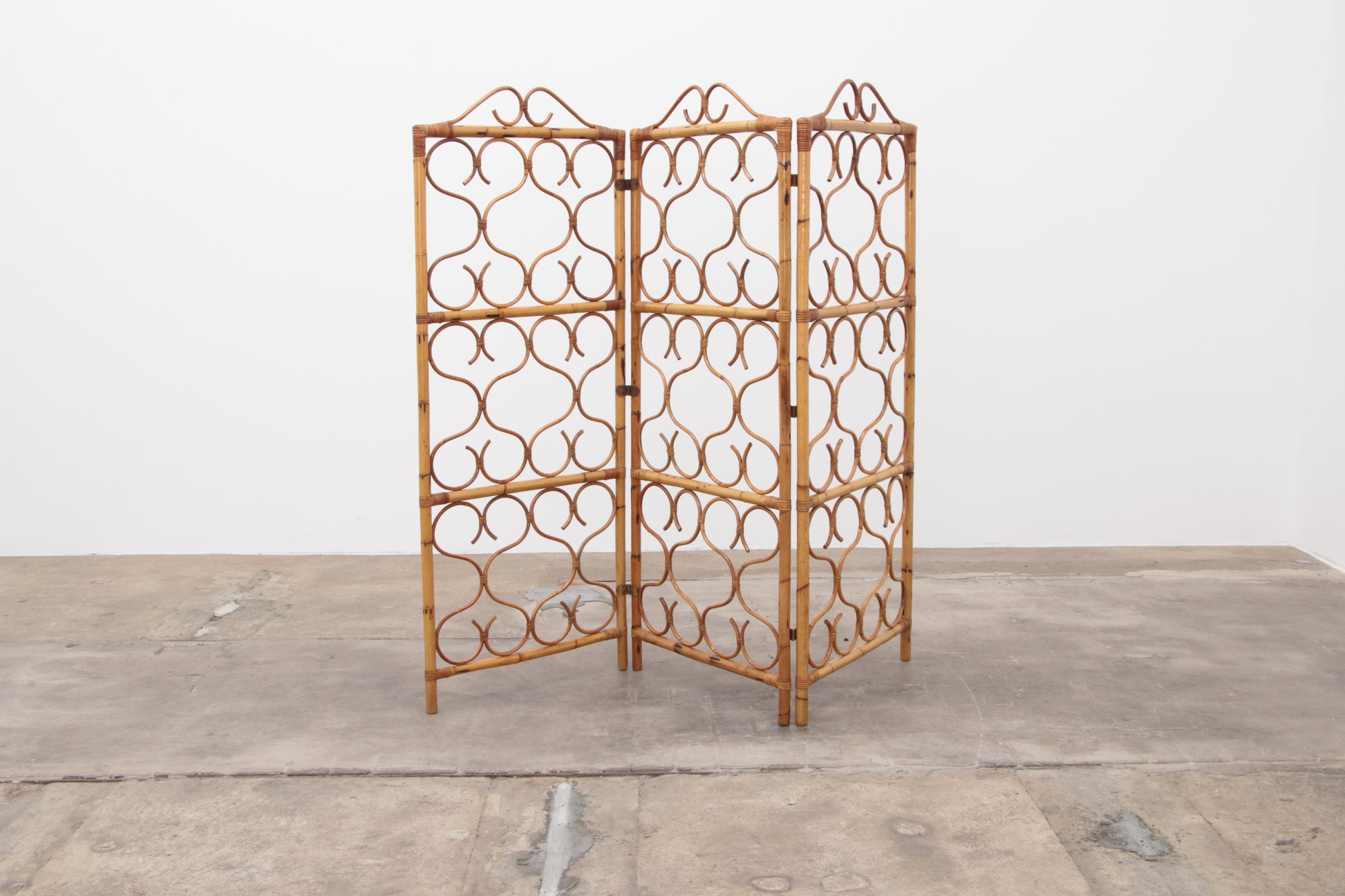 Vintage Italian Bamboo Room Divider (1960s)