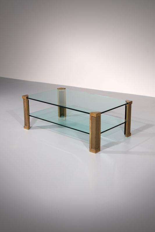 Peter Ghyzcy Brass Salontable model T14D 1970 Dutch Design NO Hold