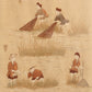 19'eeuws Chineese Zijde wandkleden in Bamboe Lijsten