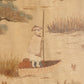 19th century Chinese silk tapestries in bamboo frames