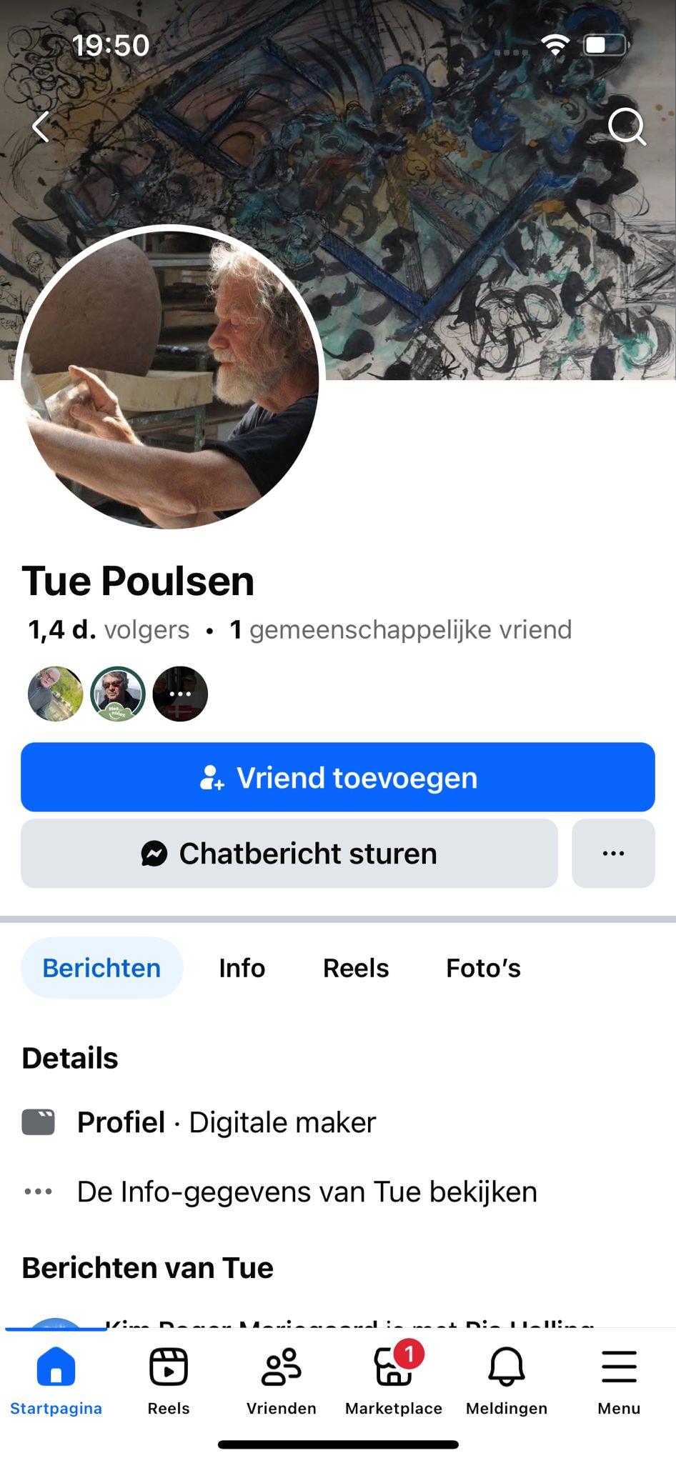 Very rare and Large Wall Till from Tue Poulsen 1970