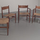 Dining Chairs by Hans Wegner for Carl Hansen & Søn,Denmark 2 CH37 and 2 CH36