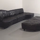 Luxury Black Leather Modular Sofa – 4 Separate Elements.