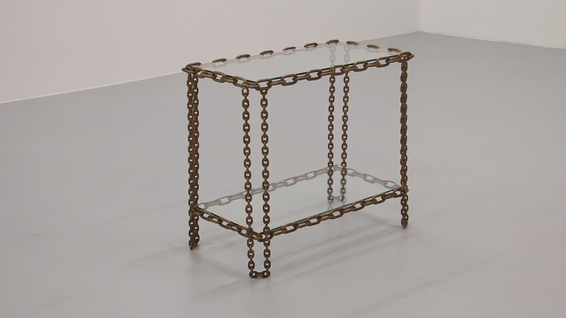 Boho Chain side table Industrial Elegance,1970