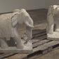 Handcrafted 2 Large Marble Elephant Statues