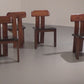 Mario Marenco Walnut Sapporo Dining Chairs for Mobilgirgi, 1970s