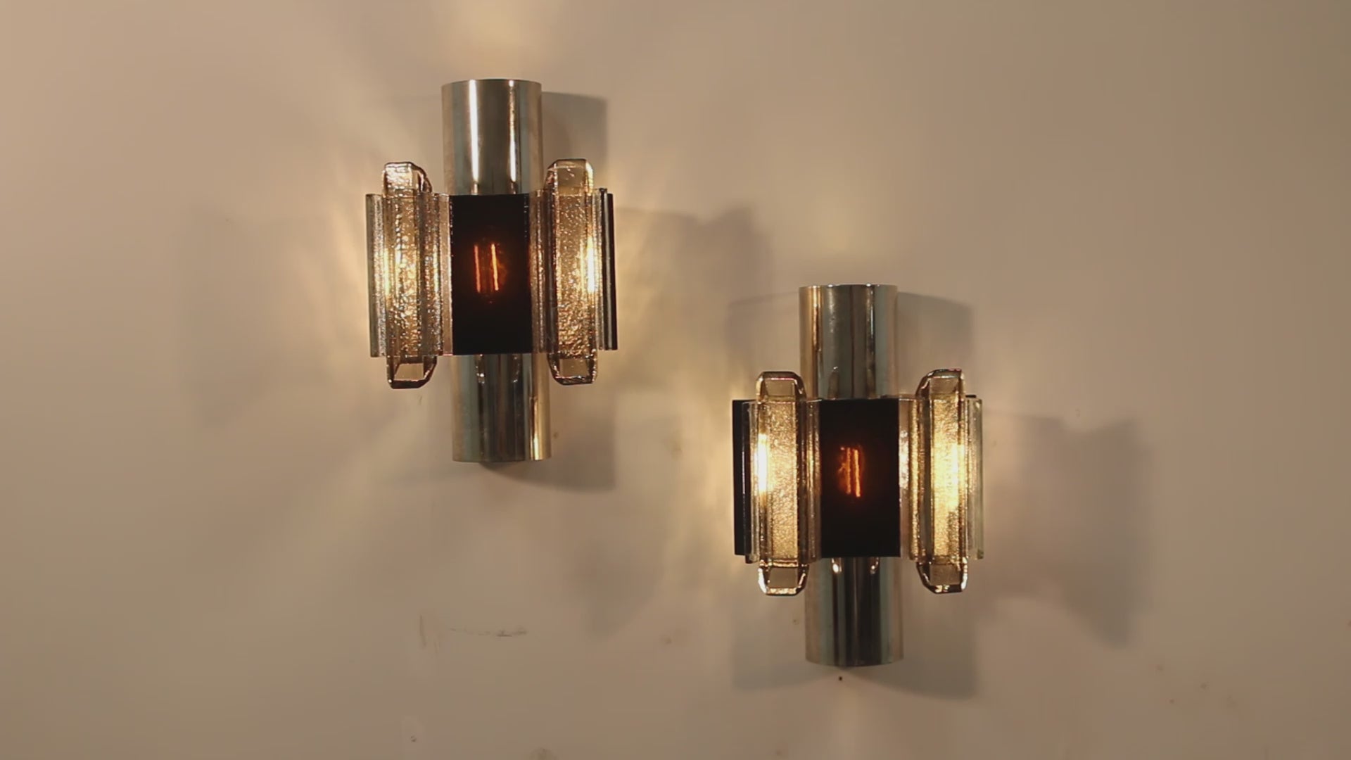 Danish Space Age Wall Sconces by Claus Bolby for Cebo Industri, 1970s