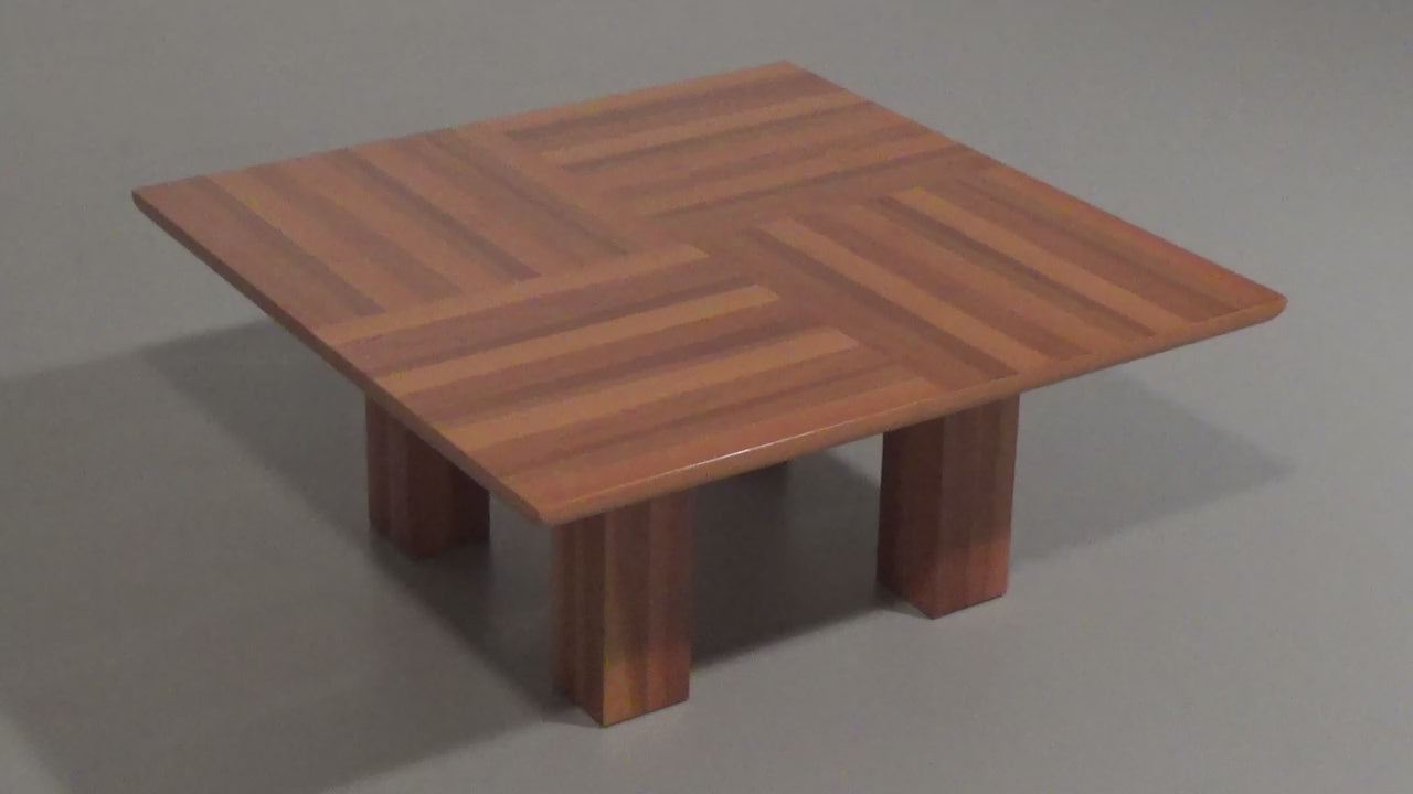 Bellini’s Exquisite Walnut Coffee Table – A Masterpiece of Italian Modernism 1970