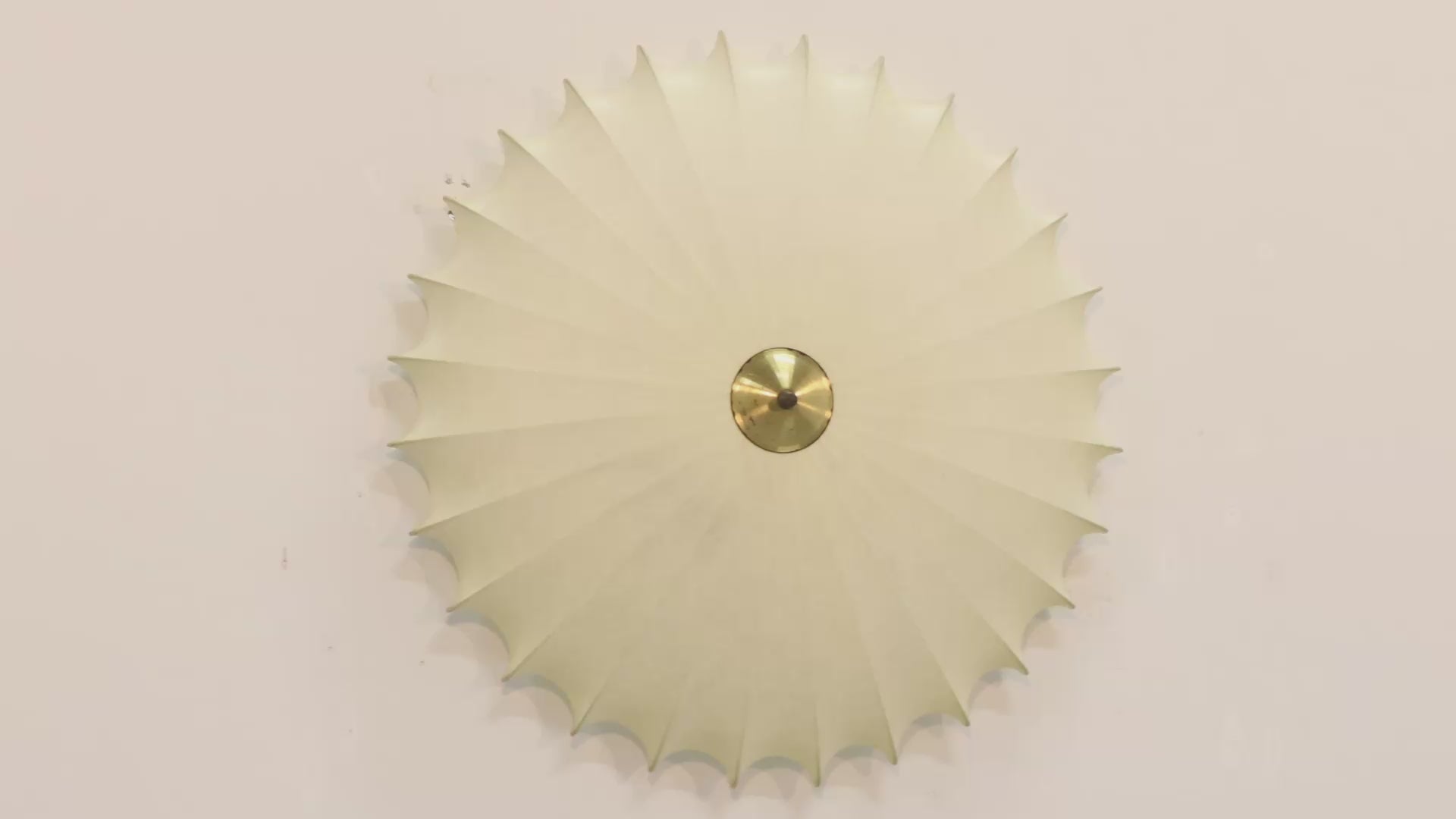 Sculptural Cocoon Light – Mid-Century Goldkant Wall & Ceiling Lamp by Friedel Wauer