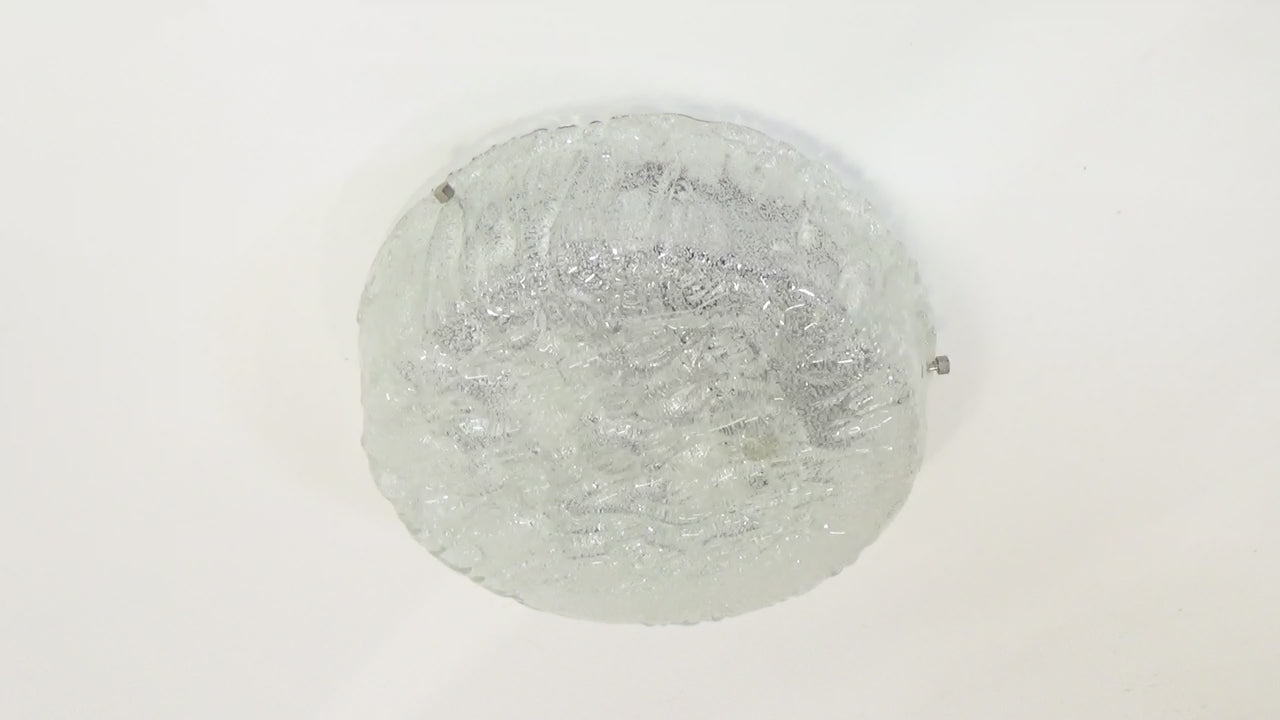 Duitse vintage ronde plafondlamp of wandlamp van Kaiser Idell, 1960s