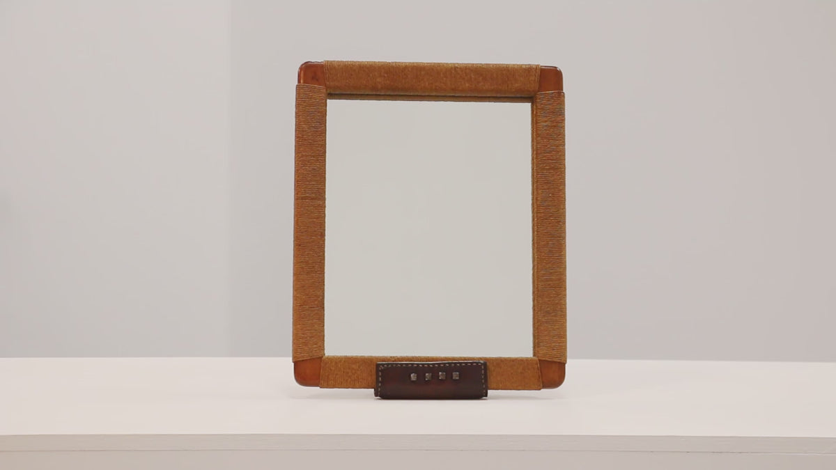 Jacques Adnet Rare Mid-Century Modernist Table Mirror 1950