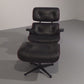 Vitra Eames Lounge Chair & Ottoman in Black leather