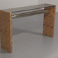 Max Papiri Braided Banana Wood & Smoked Glass Side Table – A Sculptural Modern Classic