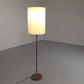 Temde Teak & brass Floor Lamp with New Custom Shade – 1960s Elegance