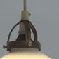 filmpje Vintage Hanglampje van Soholm van witglas,1970