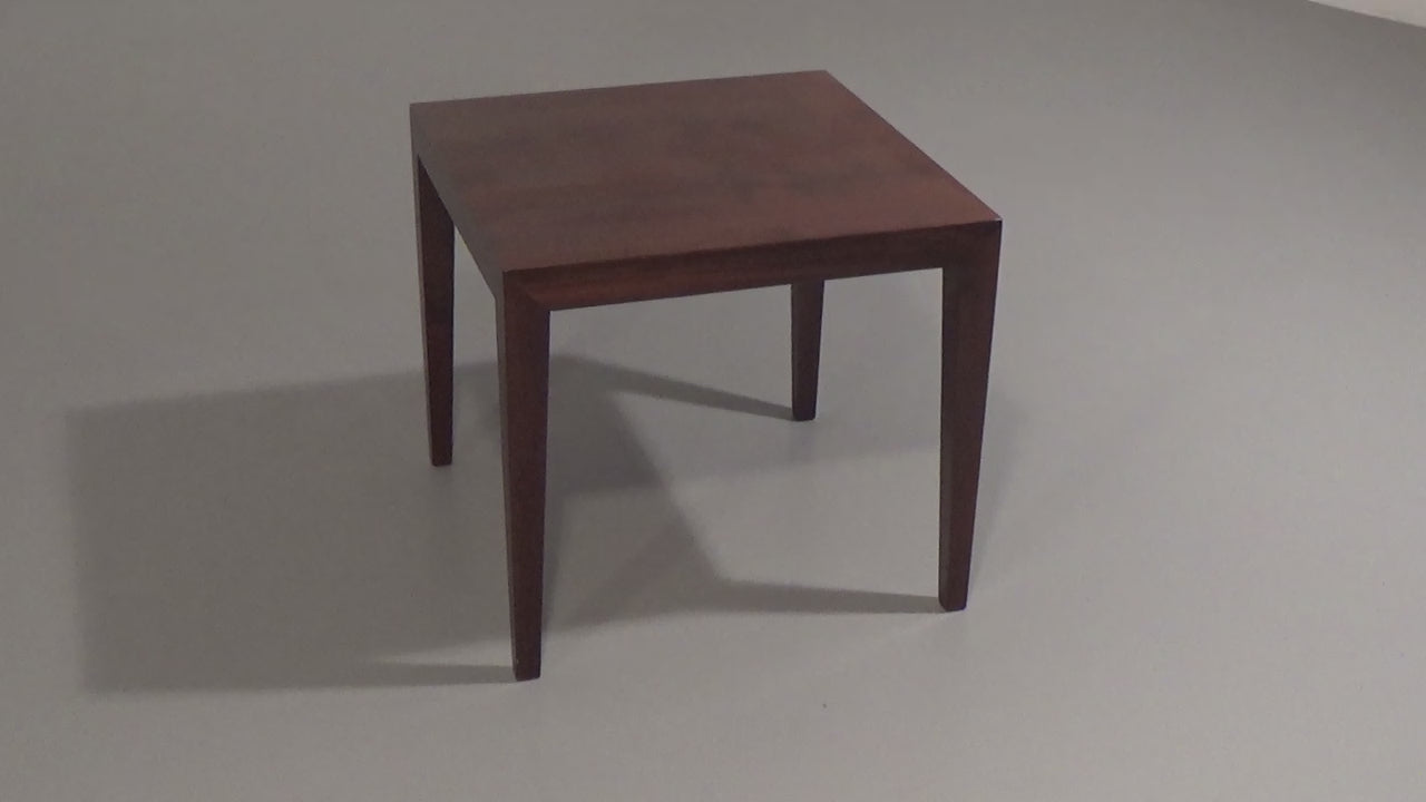 Side Table in Darkwood by Severin Hansen for Haslev Møbelsnedkeri, 1950s