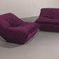 Purple Papillon Lounge Chairs by Guido Maria Rosati for Giovannetti Mind condition