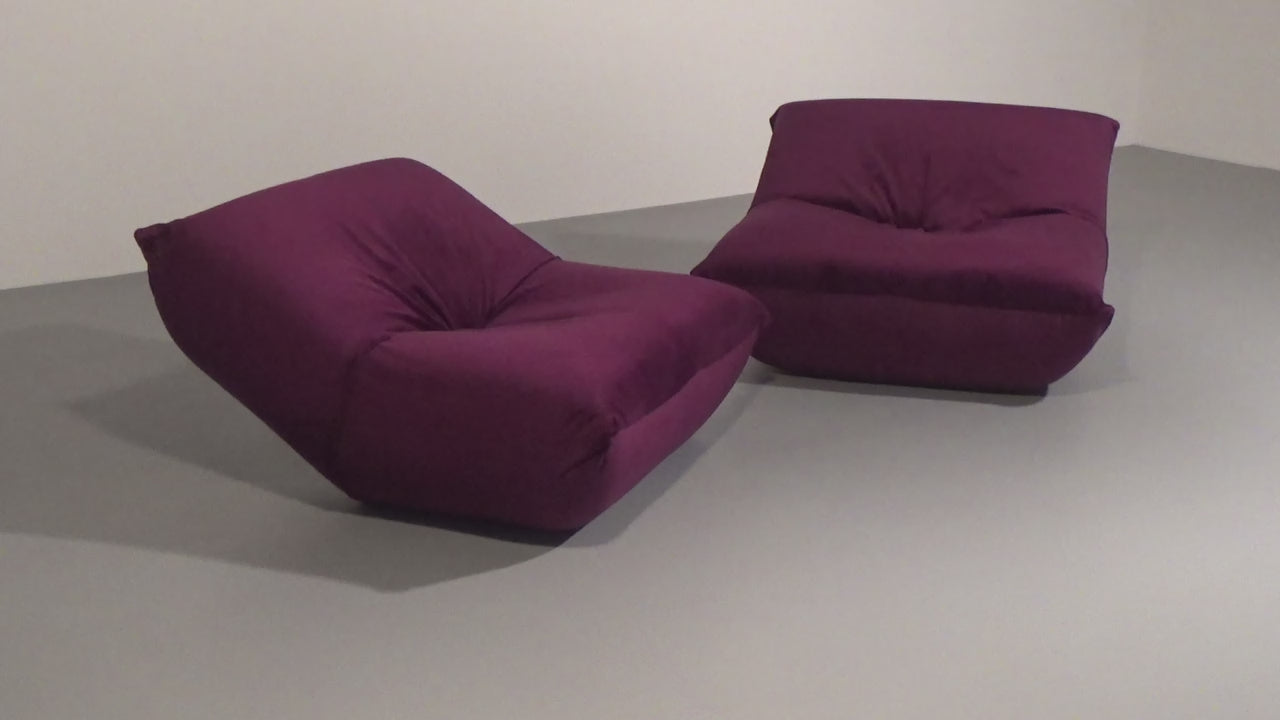 Purple Papillon Lounge Chairs by Guido Maria Rosati for Giovannetti Mind condition
