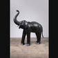 Lifelike leather Elephant rare decor material from France early 60s