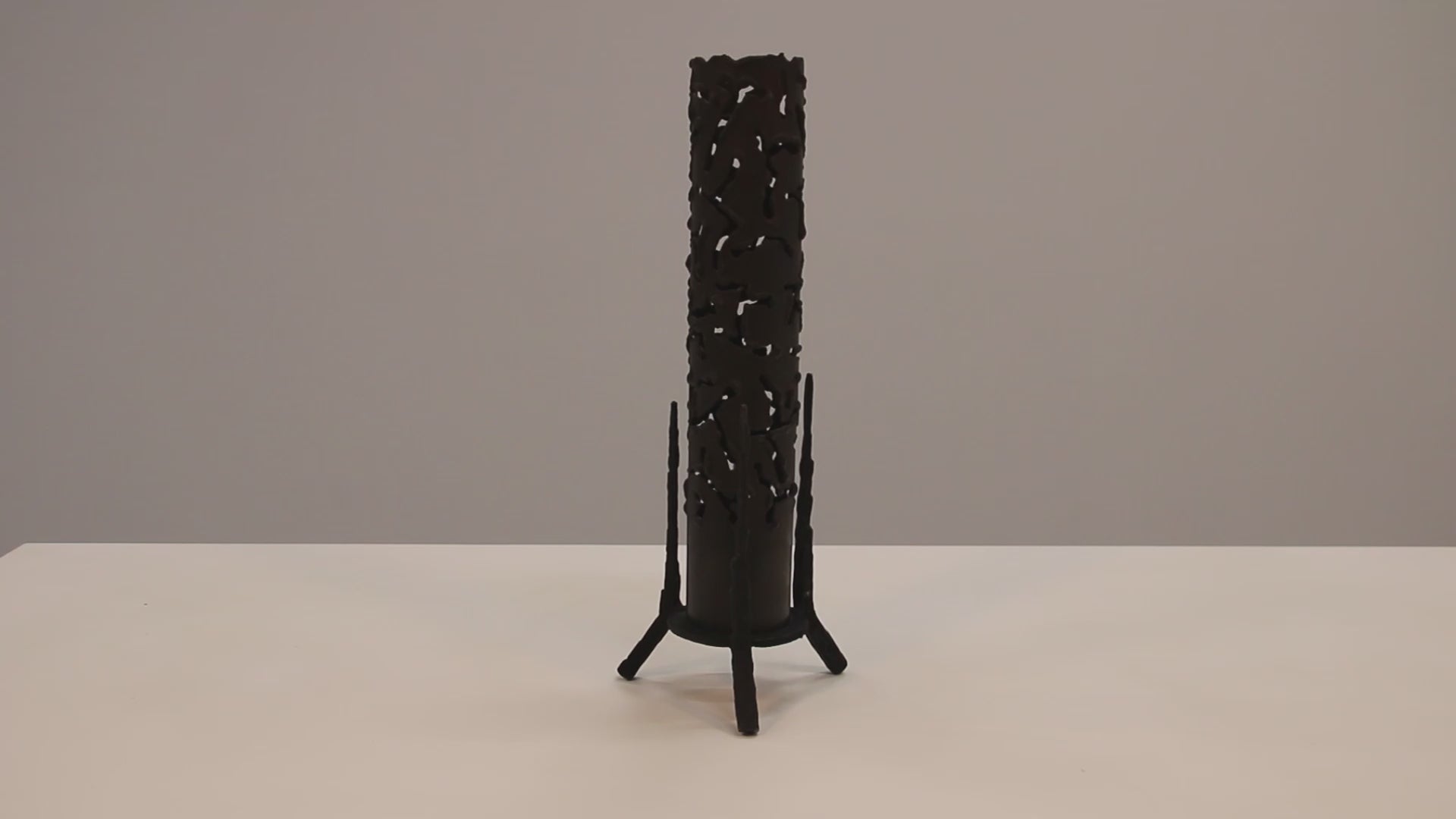 Mid-20th Century Israeli Brass and Iron Memorial Candle by David Palombo