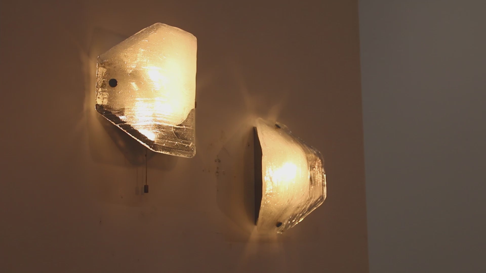 Large Glass Wall Light by Kalmar, Austria, 1970s