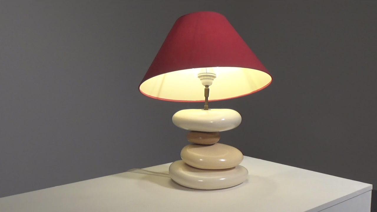 France Pebble table lamp by François Chatain, 1980s