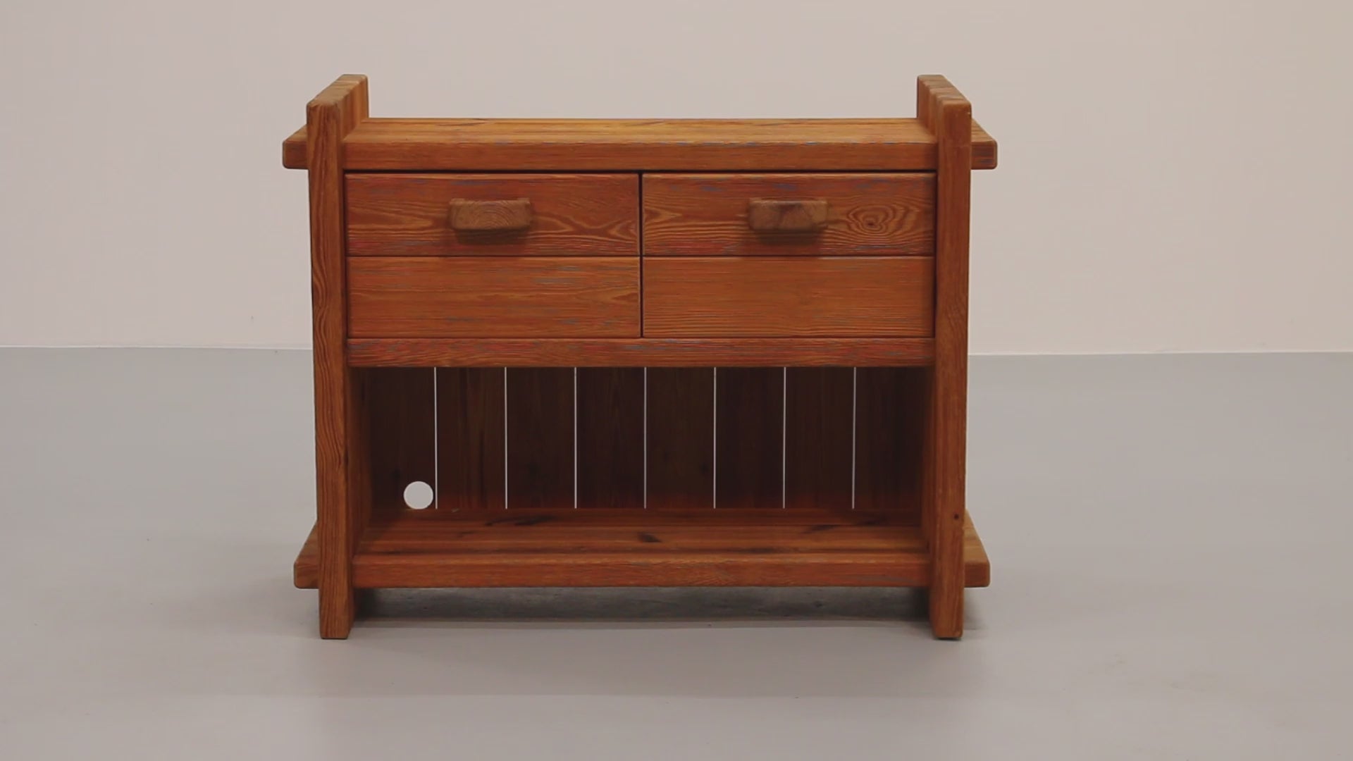 Scandinavian Brutalist Pine cabinet by Hans Frydenda