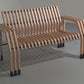 "Scheletro" Bench by Kari Asikainen, P. O. Korhonen Oy, Finland, 1980s