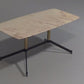 Marble Italy in the Style of Gio Ponti Coffee Table Metal Brass, 1960s