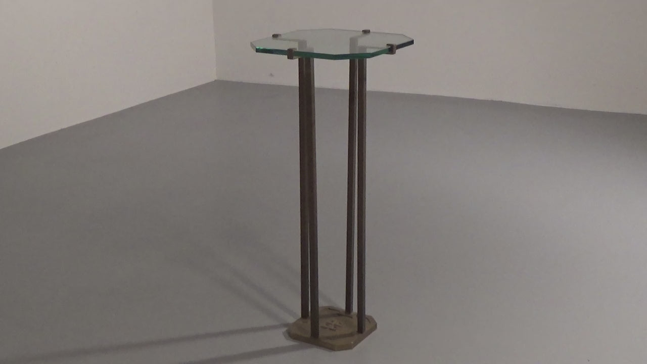 Rare Peter Ghyczy T18 Console Tables, 1970s Design (73 cm high.)