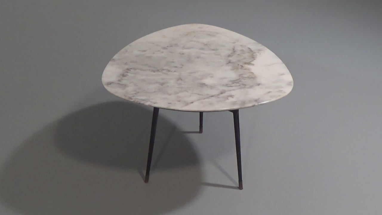 Elegant Marble and Brass Accent Table – Chic Small Coffee or Side Table