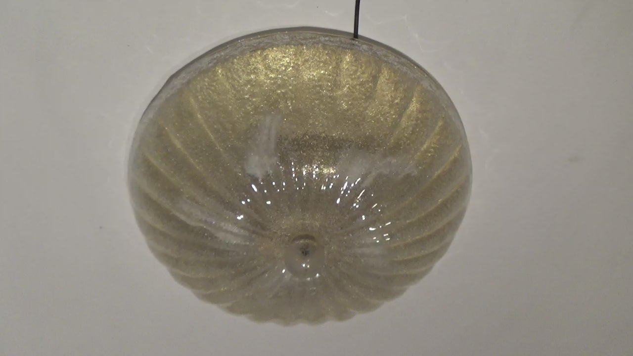 Italiaanse plafonnière van Muranoglas met gouden details