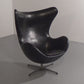The Egg Chair – Arne Jacobsen, Denmark, 1960 – Black Leather by Fritz Hansen