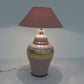 Large Italian Vintage Porcelain Lamp with Gold Detail