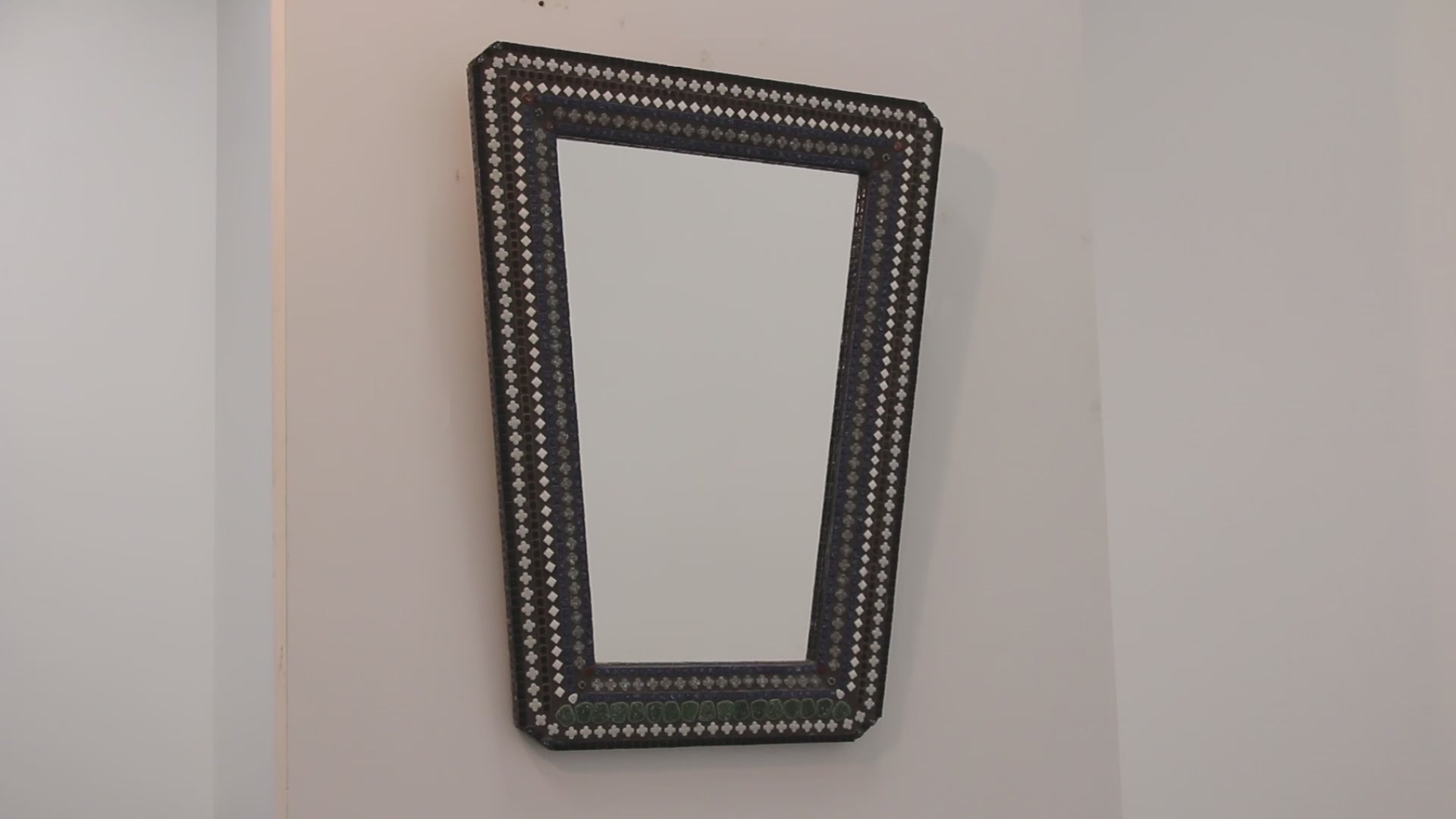 Beautiful 1960s Scandinavian Mosaic Wall Mirror