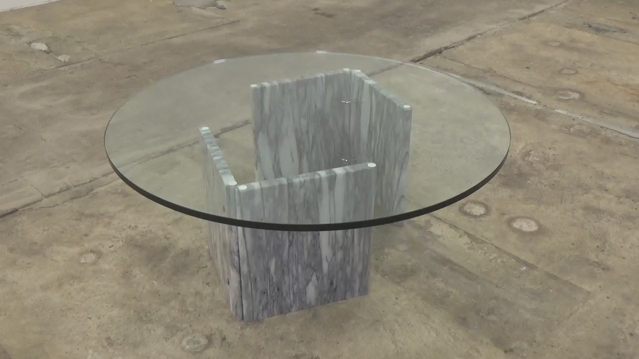 Vintage Design Italiaanse marmeren vintage salontafel,1970 Italie