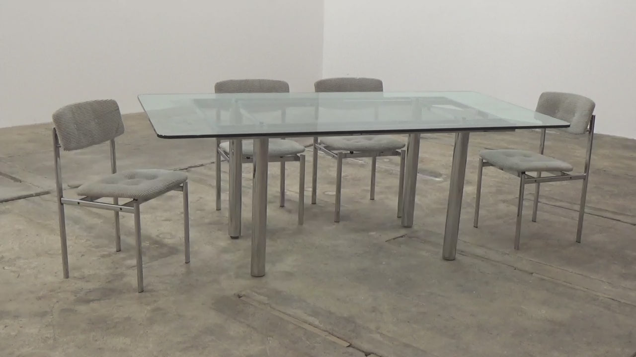 Rechthoekige Eettafel "Andrè" met Stoelen - Designklassieker uit de Jaren 60