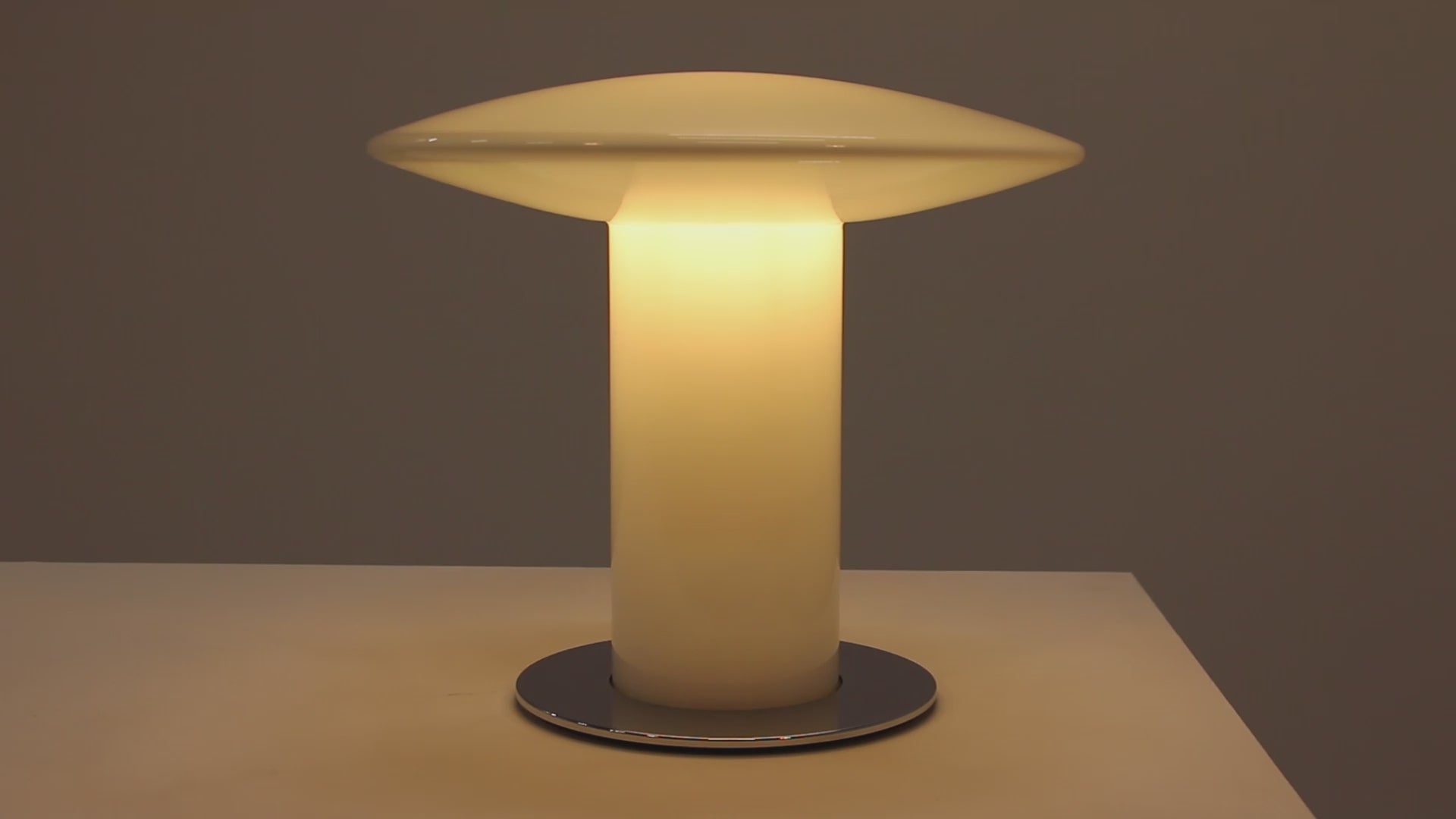 Glass Mushroom Table Lamp attributed to Peill & Putzler, Germany, 1970s