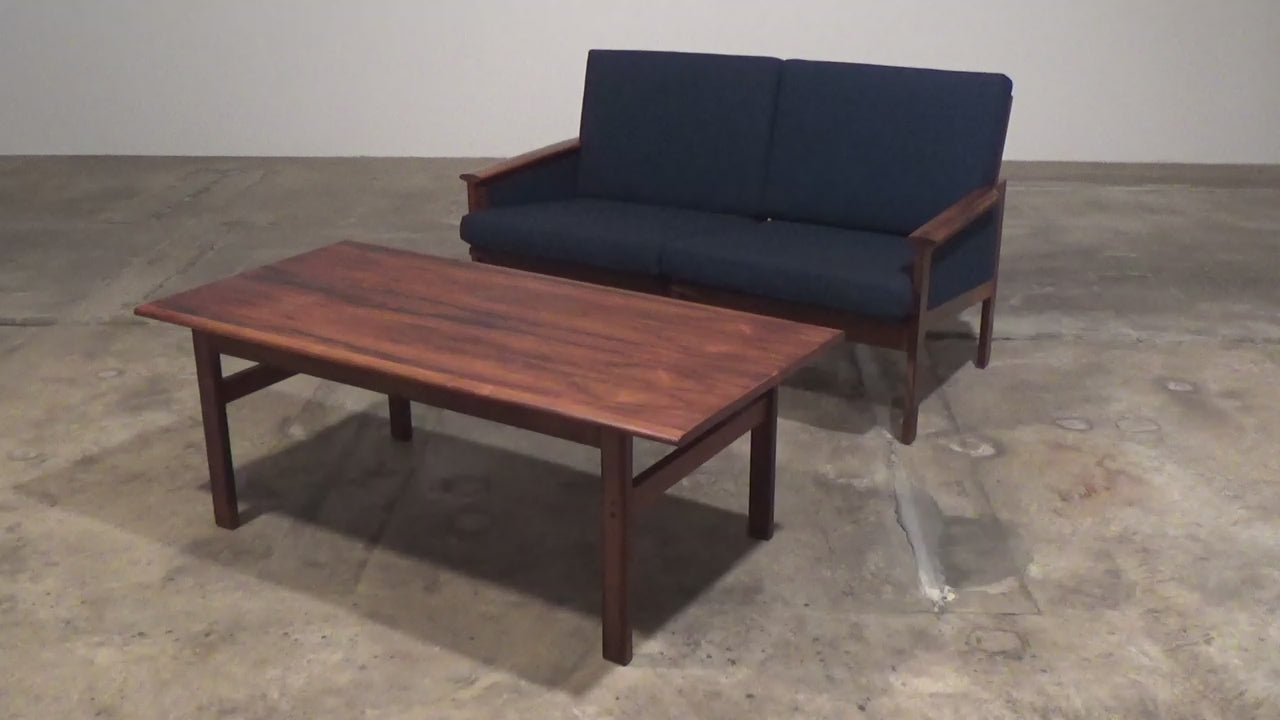 Capella Bench and table by Illum Wikkelsø for Niels Eilersen, 1960s