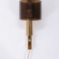 Danish Gilt Brass & Smoked Acrylic Glass Sconce from Hassel & Teudt, 1960s
