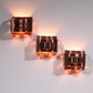 Set of 3 wall lamps Svend Aage Holm Sørensen brutalist and copper,1960